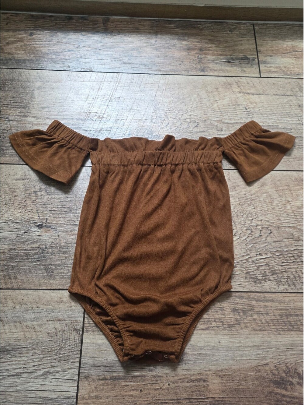 Baileys Blossoms 3t faux suede bodysuit